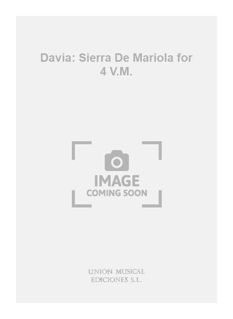 Davia: Sierra De Mariola for 4 V.M.
